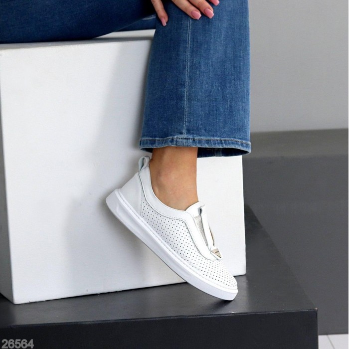 Мокасины женские натуральная кожа белые 36,37,38,39,40р.