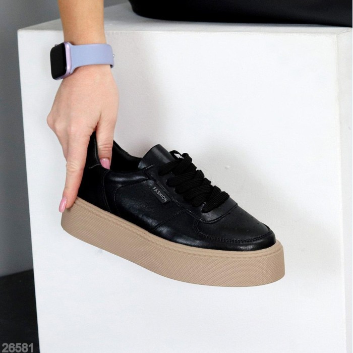 Кеди жіночі натуральна шкіра чорні 37,38,39,40,41р