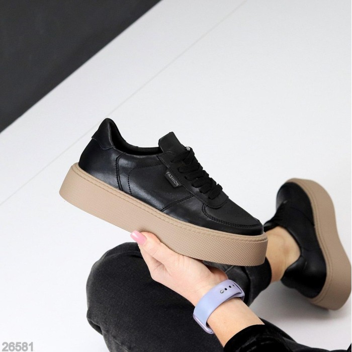 Кеди жіночі натуральна шкіра чорні 37,38,39,40,41р