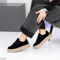 Кеды женские натуральная замша черные 36,38,39,40,41р