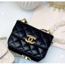 Сумка жіноча полу кругла натуральна шкіра Чорна