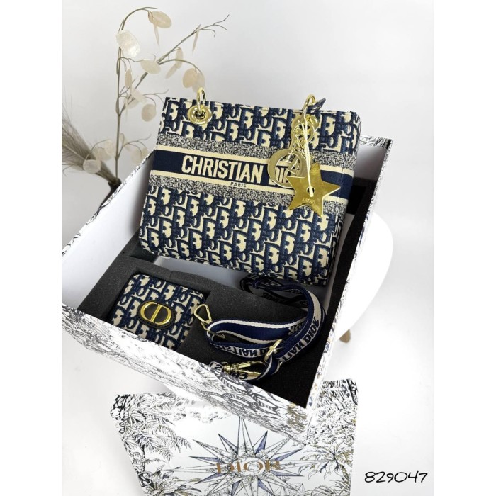 Сумка жіночий з гаманцем комбінована шкіра /твід колір: Синій