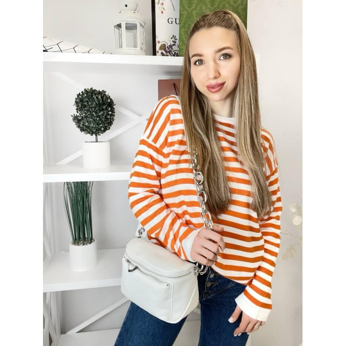 Сумка/валіза жіночі ланцюжки натуральна шкіра Чорна, Біла Біла Білий