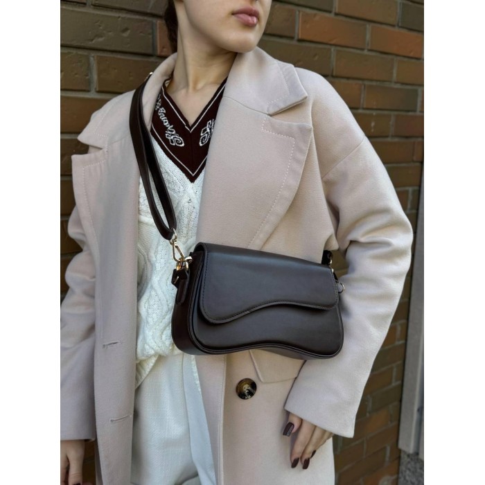 Сумка жіноча з екошкіри Беж, Біла, Шоколад