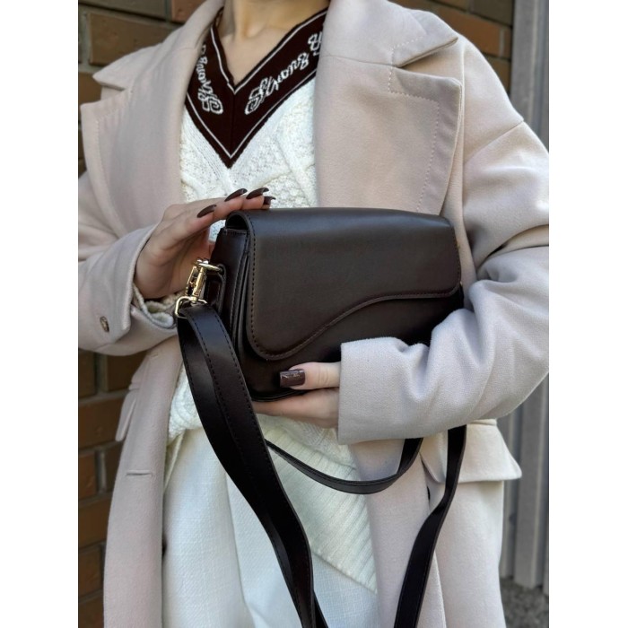 Сумка жіноча з екошкіри Беж, Лео чорна, Лео комбі, Біла, Шоколад Шоколад