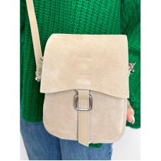 Сумка жіноча натуральна замша/шкіра колір:  Беж