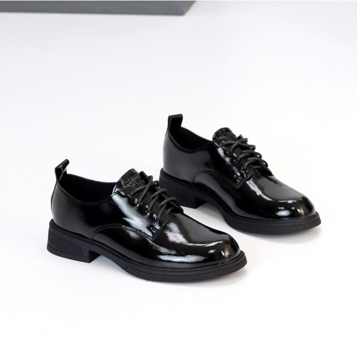 Туфли женские эко-кожа черные 36,38,40,41р