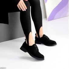 Туфли жіночі екозамша колір чорний 36,37,38,39,40,41р