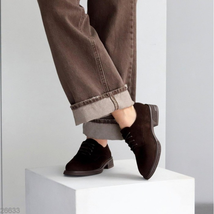 Туфлі жіночі еко замша колір-шоколад 36,38,39,40,41р