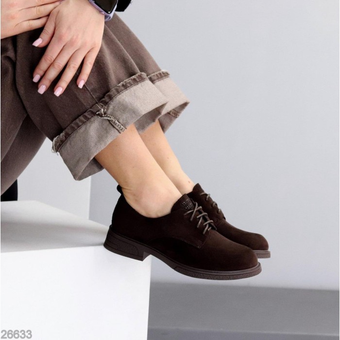 Туфлі жіночі еко замша колір-шоколад 36,38,39,40,41р