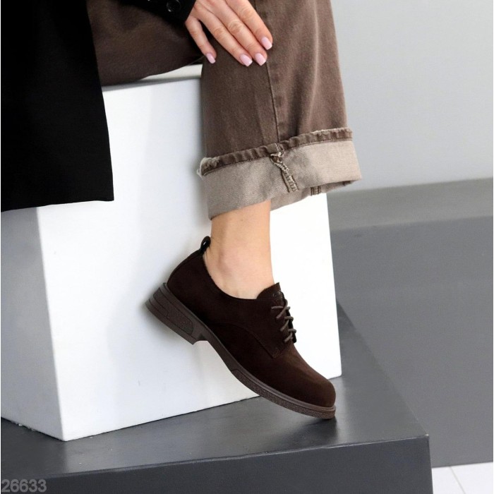 Туфлі жіночі еко замша колір-шоколад 36,38,39,40,41р