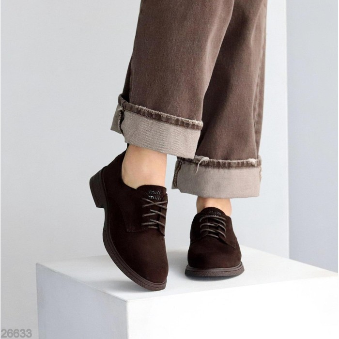 Туфлі жіночі еко замша колір-шоколад 36,38,39,40,41р