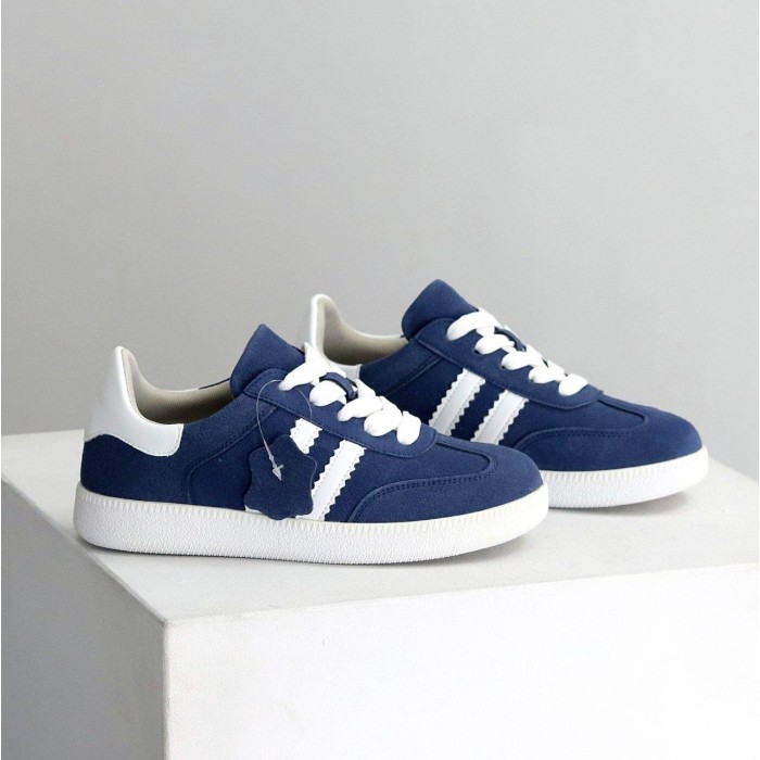 Кеди жіночі натуральна-шкіра/натуральна-замша колір-синій 36,37,38,39,40,41р