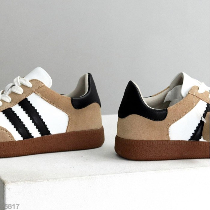 Кеди жіночі натуральна-шкіра/натуральна-замша колір-беж 36,39,41р