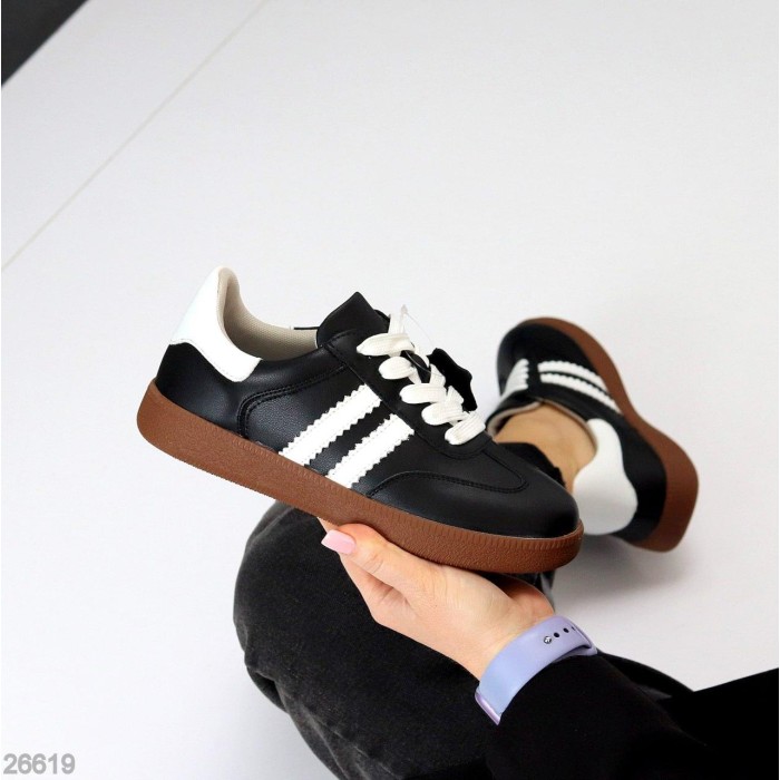 Кеди жіночі натуральна шкіра чорні 36,39р.