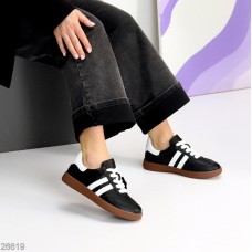 Кеди жіночі натуральна шкіра чорні 36,39р.