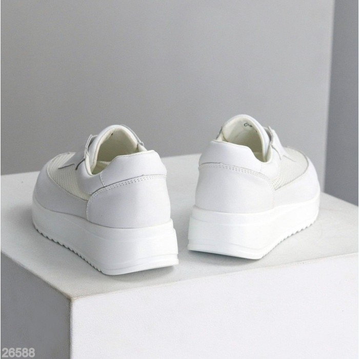 Кросівки жіночі натуральна шкіра/текстиль білі на 35.5,36,37,38,39,40р