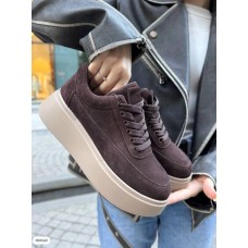 Кросівки жіночі натуральна замша колір: шоколад 36,38,39р