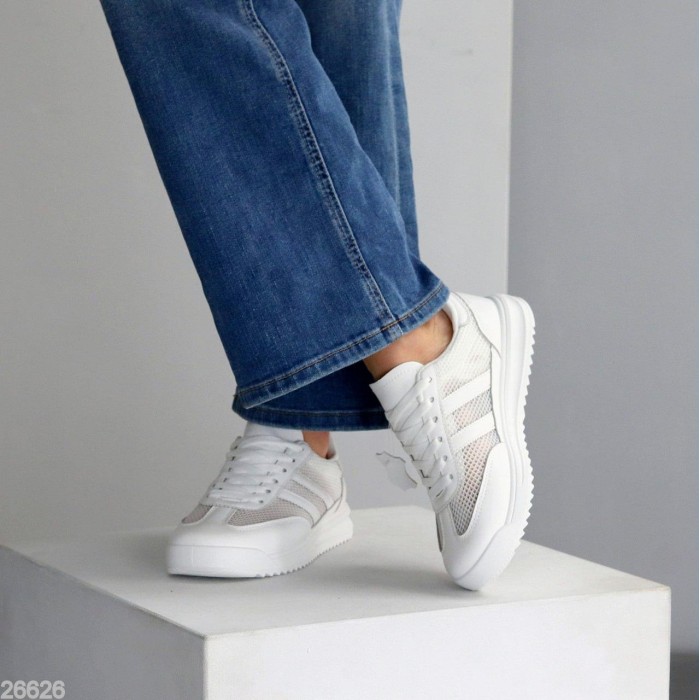 Кеди жіночі натуральна шкіра білі на 35.5,36,37,39,40,41р