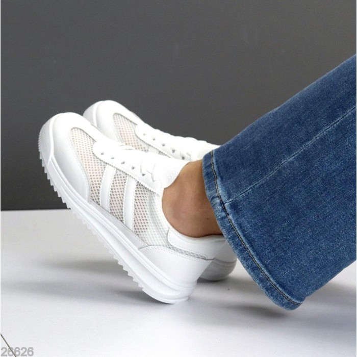 Кеди жіночі натуральна шкіра білі на 35.5,36,37,39,40,41р