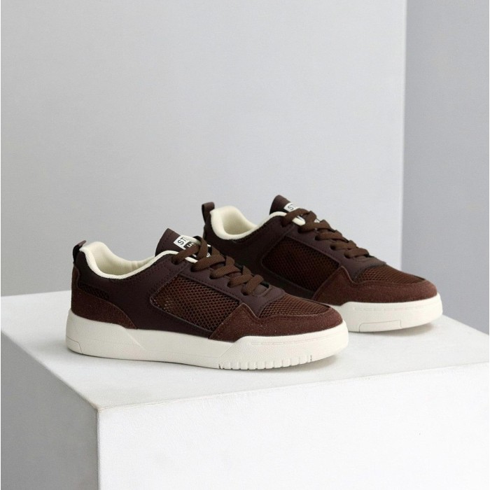 Кеди жіночі натуральна-шкіра/замша колір-шоколад на 35.5,36,37,38,39,40р