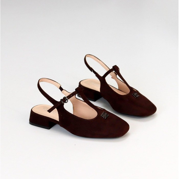 Туфлі жіночі еко замша колір-шоколад на 35.5,36,37,38,39р