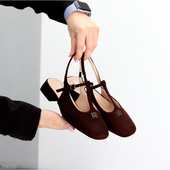 Туфлі жіночі еко замша колір-шоколад на 35.5,36,37,38,39р