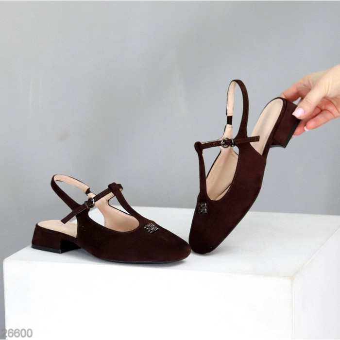 Туфлі жіночі еко замша колір-шоколад на 35.5,36,37,38,39р