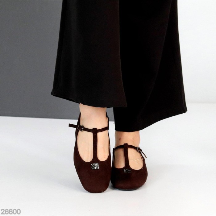 Туфлі жіночі еко замша колір-шоколад на 35.5,36,37,38,39р