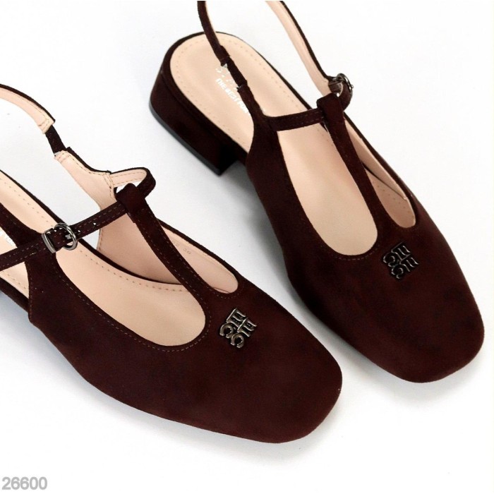 Туфлі жіночі еко замша колір-шоколад на 35.5,36,37,38,39р