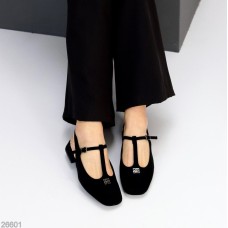 Туфли жіночі екозамша колір чорний на 35.5,36,37,38,39р