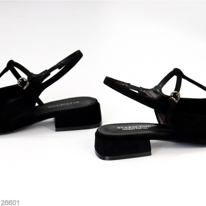 Туфли жіночі екозамша колір чорний на 35.5,36,37,38,39р