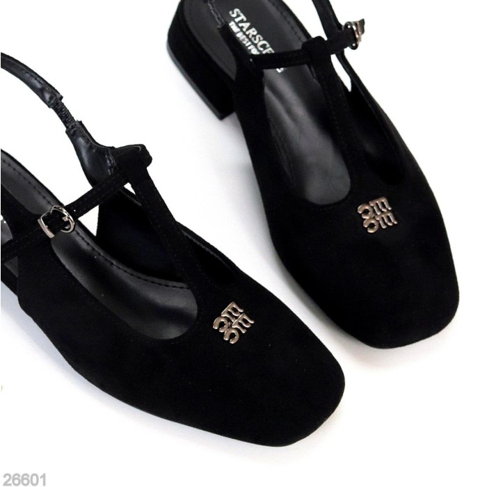 Туфли жіночі екозамша колір чорний на 35.5,36,37,38,39р