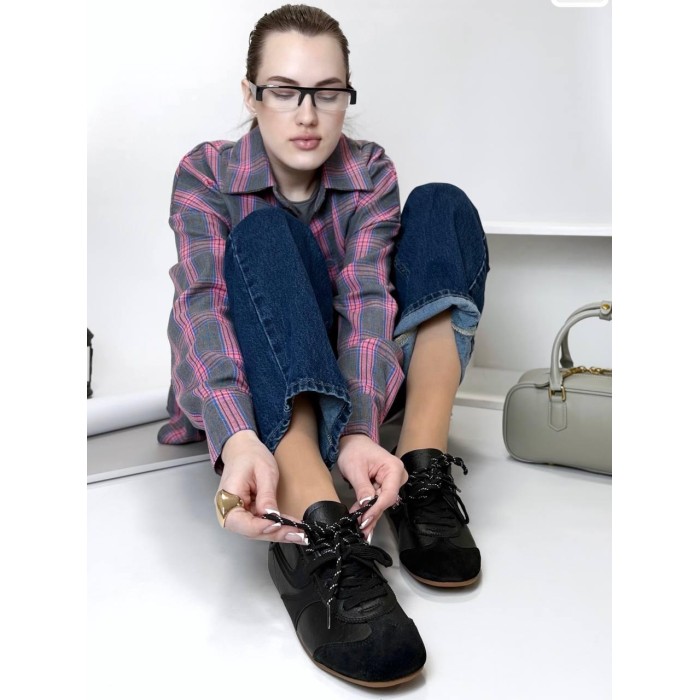 Кеди жіночі натуральна замша/шкіра колір: чорний на 36,37,38,39,40р.