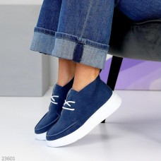 Черевики жіночі натуральна замша колір-синій деми 36,37,38,39,40р