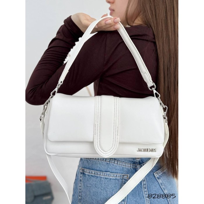 Сумка жіноча з ремінцем  натуральна шкіра та джинс Чорна, Біла