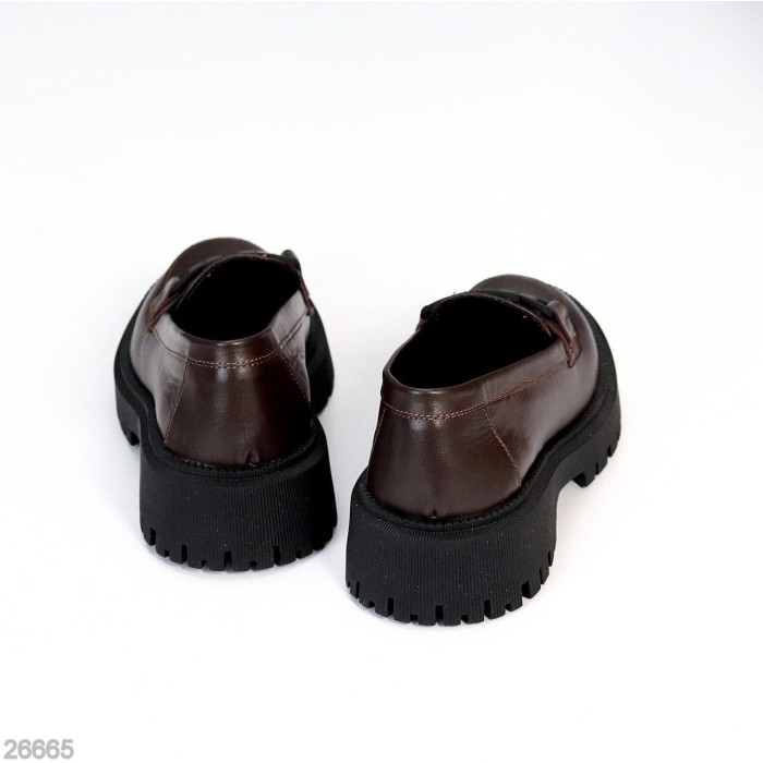 Лофери жіночі натуральна шкіра колір-шоколад 36,37,38,39,40р