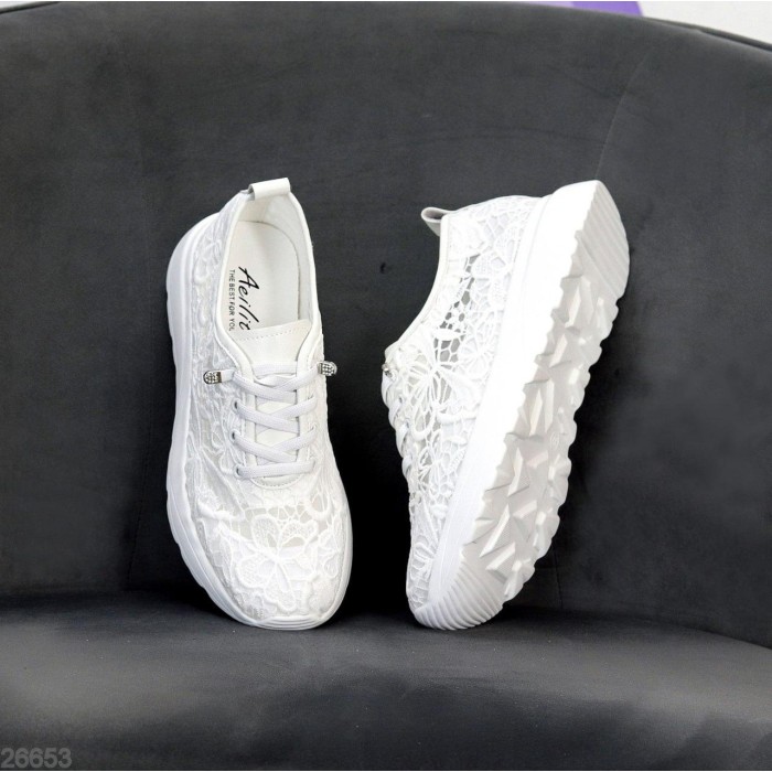 Кросівки жіночі текстиль/натуральна шкіра білі 37,38,39,40,41р