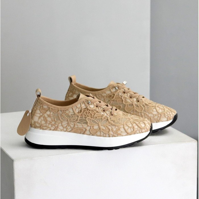 КросІвки жіночі текстиль/натуральна-шкіра колір-беж 37,38,39,40,41р.